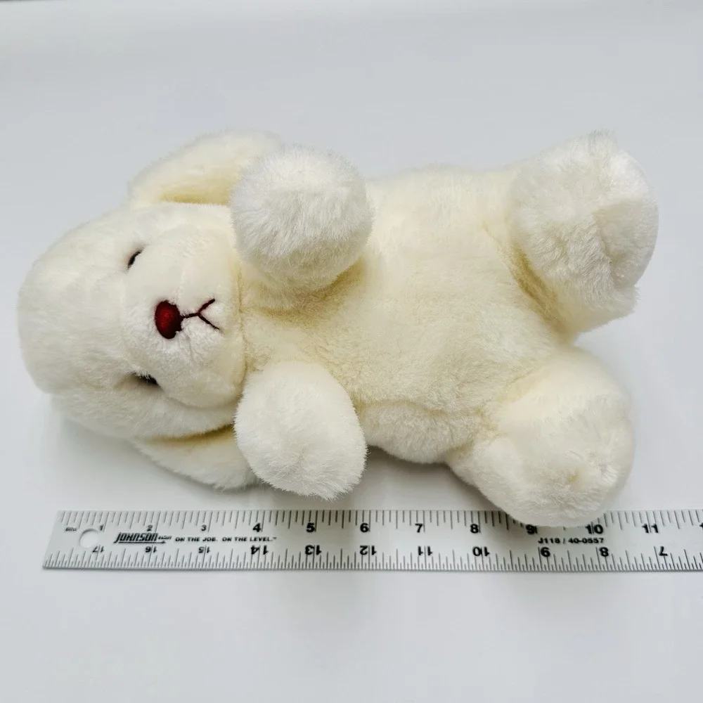 GUND 1982 White Puppy Dog Smooch Plush with Rattle Tail 10